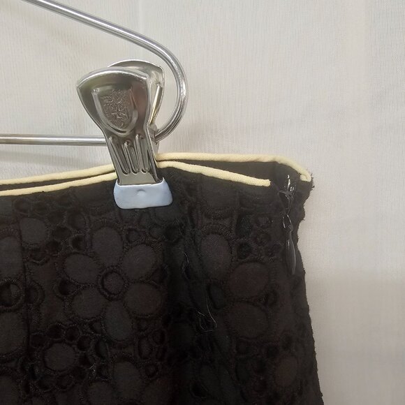 J. Crew Skirt Black Floral Crochet Eyelet Coquette Fairy Mini 12 - Picture 2 of 10